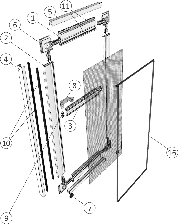 Componentes Porta Corredeira