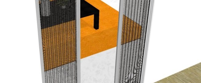 Porta Mosquiteira Sanfonada Dupla